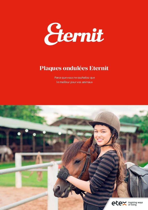 Brochure | Plaques ondulées pour chevaux